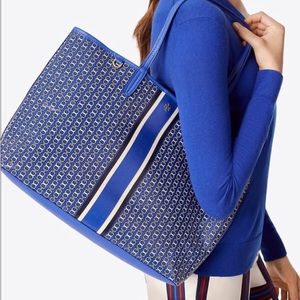 Tory Burch Blue Gemini Link Tote